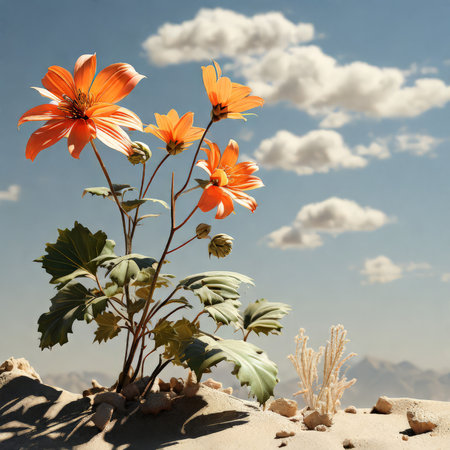 3d illustration - flower and plantsの素材