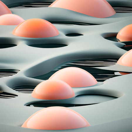 3d rendering of abstract geometric shapesの素材