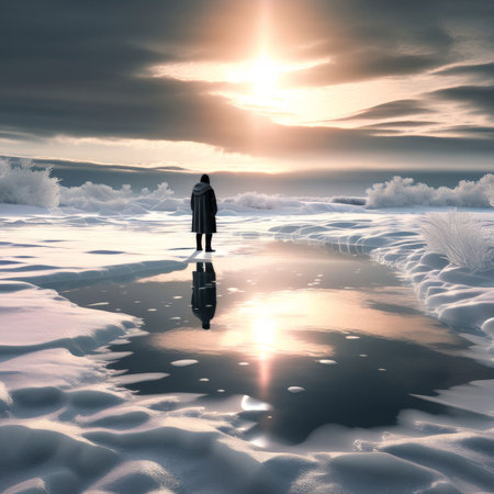 man in the seaman seaの素材