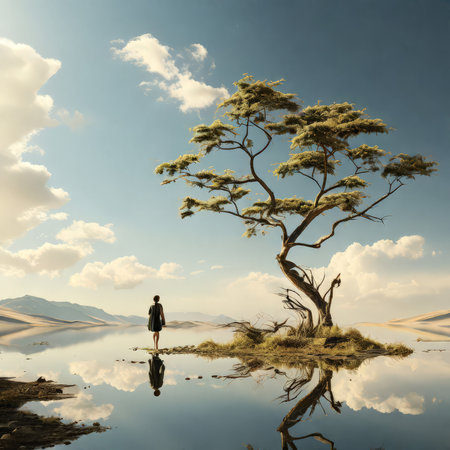 beautiful view of the lakeの素材