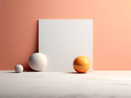 Contrasting Colours and Textures A Unique Composition Featuring Spherical Objects Against Pink Backgroundの素材