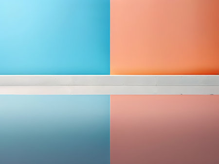 Dynamic Color Palette Wall Art A Bold Contrast Showcase of Distinct Hues in Each Sectionの素材