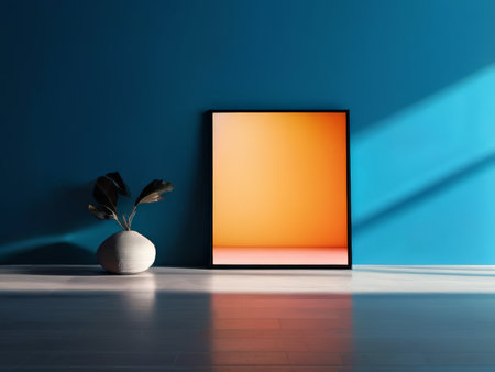 Modern Room Oasis A Tapestry of Warm Colors, Dried Plants, and Artistic Shadows in a Luxurious Spaceの素材