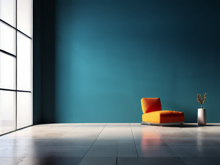 Radiant Modern Ambiance A Glowing Room With An Enchanting Windowed Layoutの素材