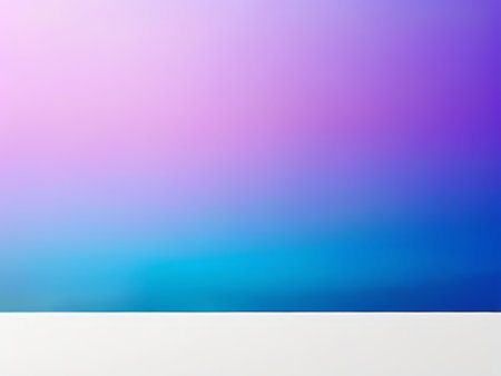 Dynamic Gradient Background Featuring Vibrant Blues, Pinks and Purples - Top Transitions to Soft Whites Belowの素材