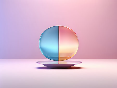 Split Sphere Modern Minimalism Meets Optical Illusion - Duality and Harmony Through Visual Deceptionの素材