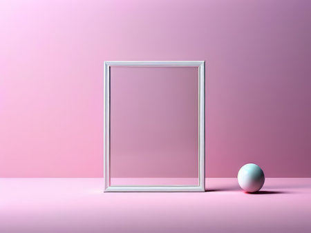 Silent Sphere and Pink Harmony An Abstract Composition Visual Symphonyの素材