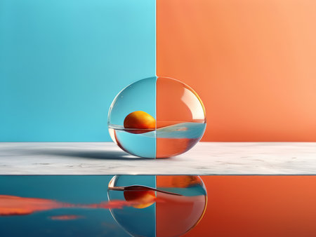 Symmetry of Contrasts Harmonious Unity in Nature Beautyの素材