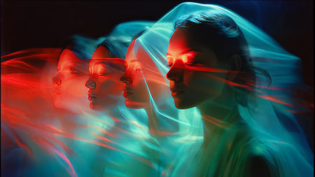 Vivid Contrast A Deep Dive into Artistic Face Splitting Techniquesの素材