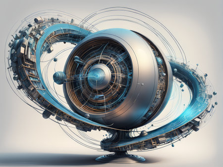 Revolutionary Mechanism A Futuristic Illustration of Advanced Technology Cutting-Edge Complexityの素材