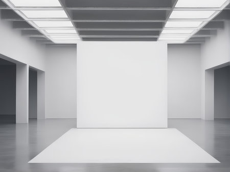 Form Over Form An Abstract Art Installation in Minimalist Art Galleryの素材