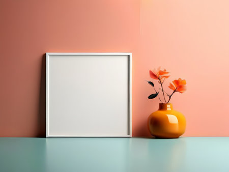 Blindfolded White Frame Vibrant Home Decor Inspiration for Digital Art & Graphic Designの素材