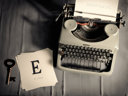 Vintage Typewriter Enigma A Secret Message Hidden Inside?の素材