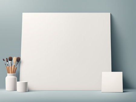 Whispers of Creativity A Symphony in White and Blueの素材