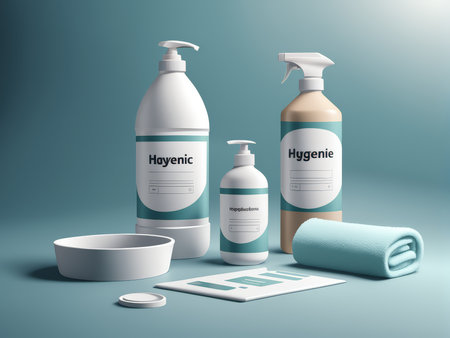 Product Display Table A Showcase for Packaging Design and Brand Identityの素材