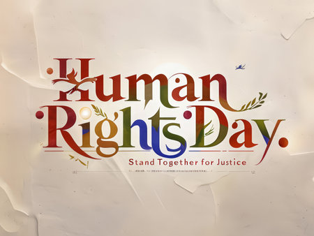 Unity Unites Us Celebrate Human Rights Day with Nature Harmony and Powerful Messagesの素材
