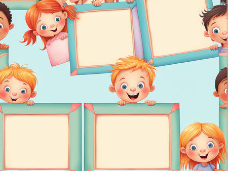 Sparkle & Joy A Vibrant Illustration of Creativity in Play - Capturing the Imagination of Young Mindsの素材