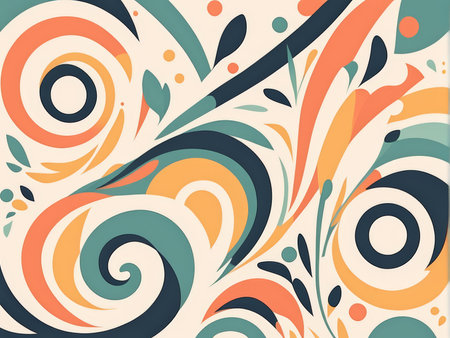 Enchanting Color Swirls A Vast Palette of Vibrant Patterns Across An Unnamed Object or Backgroundの素材