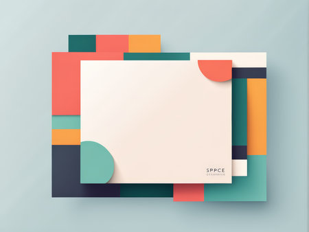 Dynamic Brand Identity A Visual Journey Through Colorful Geometric Shapes and SPPCE Brandingの素材