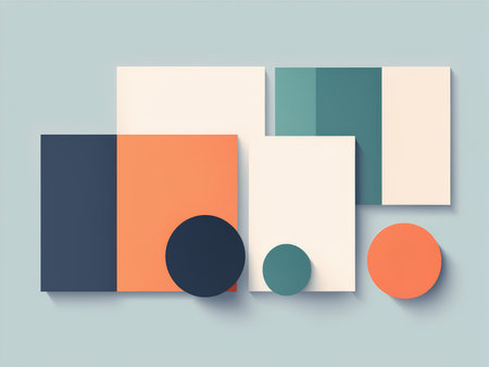 Geometric Shapes in Muted Pastels Shadows, Shadows Everywhere!の素材