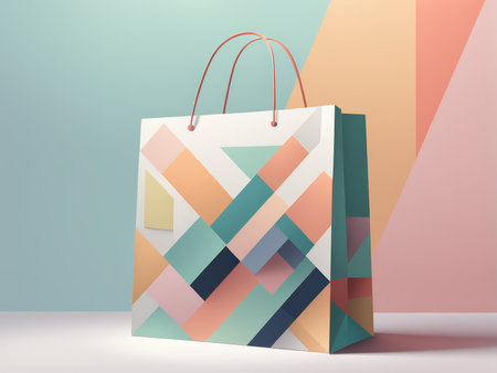 Radiant Rainbow Bag A Colorful Canvas of Pastels and Sunshineの素材