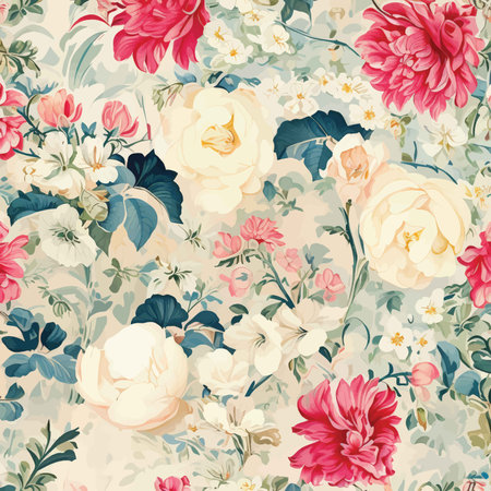 Radiant Bloom: A Colorful Floral Tapestry Captivating Your Sightの素材