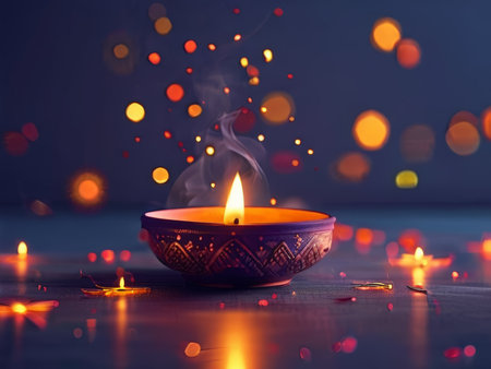 Radiant Energy: An Abstract Composition of Glowing Lines Around a Circular Shape, Featuring Vibrant Orange and Red with Subtle Blue Edges - Evoking Feelings of Fire Movementの素材