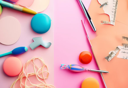 Palette of Creativity: A Vibrant Painting Canvas and Its Pre-Completed Brushworkの素材