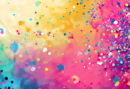 Abstract Colorful Artwork with Bright Markers and Brushes on a Mysterious Backgroundの素材