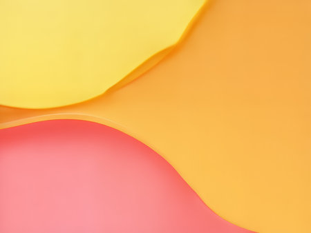 Abstract Colorful Flowing Fluids: Pink, Yellow, Orange Gradient Animationの素材