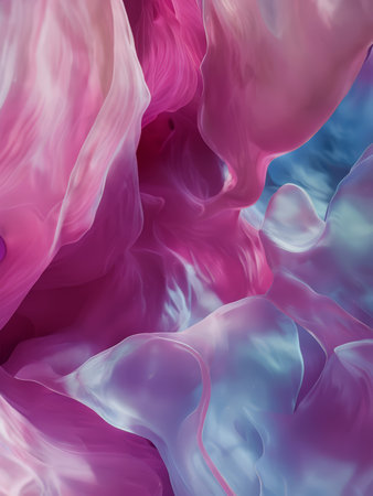 Radiant Pink Abstract Art with Blue Highlights: A Visual Symphony of Creativity and Harmonyの素材