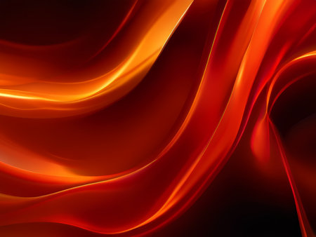 Radiant Palette: A Vivid Fusion of Deep Reds and Rich Oranges in a Colorful Sceneの素材