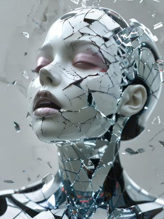 Shallow Focus Beauty: Nighttime Water Lily Scene with Shimmering Bokeh and Intriguing Shadowsの素材