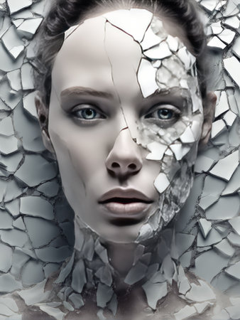 Focused Focus: A Detailed Illustration of a Man Struggling with Desk Overload Amidst Vague Ambiguityの素材