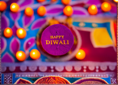 Joyful Abstract Canvas: Vibrant Circles Floating in a Festive Backgroundの素材