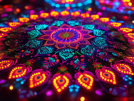 Glittering Lights and Fireworks: Celebrating Diwali with a Thrilling Poster Design!の素材