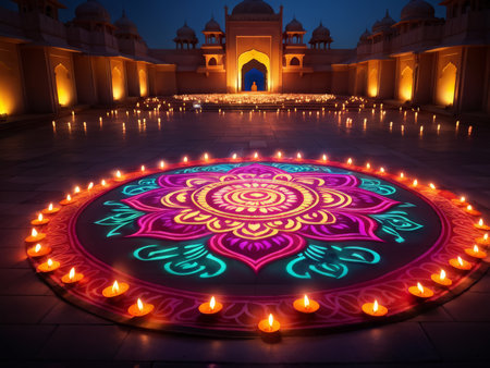 Colorful Vibrancy: A Masterfully Composed Still Life Illustration with Bold Color Contrast and Elegant Aesthetic Appealの素材