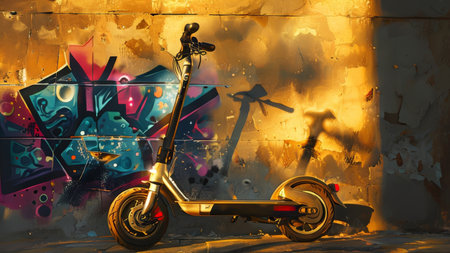 Urban Graffiti Artwork Vibrant Colors, Textures, and Urban Elements Capturing the Dynamic Atmosphere of Street Life Worldwideの素材