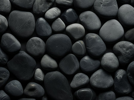 Exploring Texture and Pattern A Detailed Analysis of Dark Smooth Rocks in Outdoor Sceneryの素材