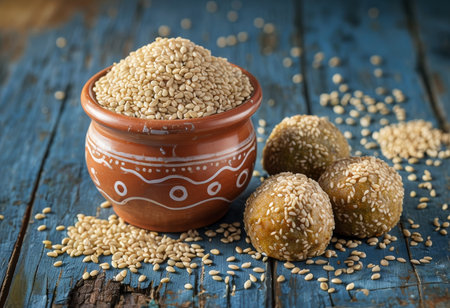 Delectable Sesame Seeds A HighResolution Photo Capturing the Flavors and Texture of this Culinary Stapleの素材