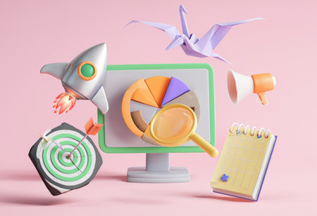 Marketing Icons Explained A Comprehensive Guide to Digital Communication, Analytics, Creativity, Sales Promotion, Branding, and Beyondの素材