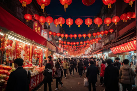 Unidentified Chinese people walk on the street in Hong Kong.の素材