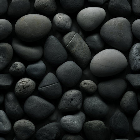 Unveiling the Beauty of Ocean Pebbles A Collection of Unique Geological Treasures Captured Through CloseUp Artistic Photographyの素材