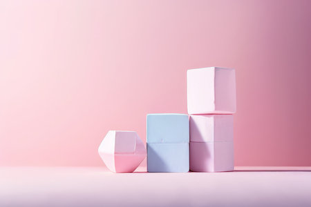 Pastel Harmony A Study in Minimalist Geometric Beauty Through Soft Lighting and Color Theory in Product Photographyの素材