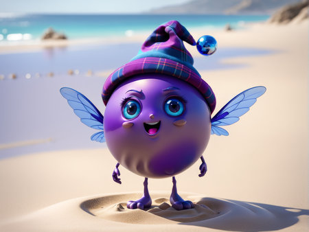 Adventures of the PinkWinged Blue Beast A Coastal Fantasy Tale Set on the Sandの素材