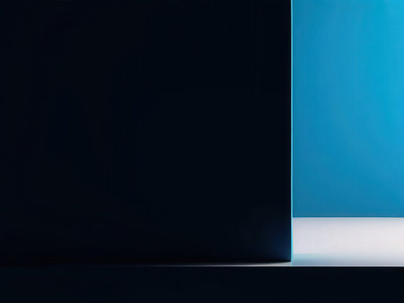 A stark contrast between dark and light in a minimalist abstract compositionの素材