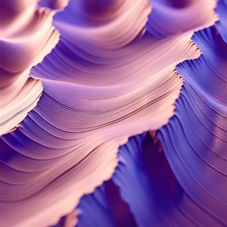 Abstract fluid forms in purples and pinksの素材