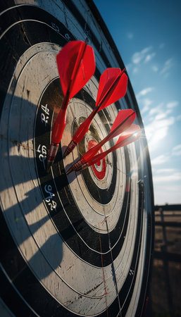 Precision and accuracy in a darts gameの素材
