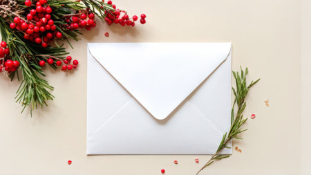 Silent Beauty: A Tranquil Envelope Set Against Nature's Paletteの素材