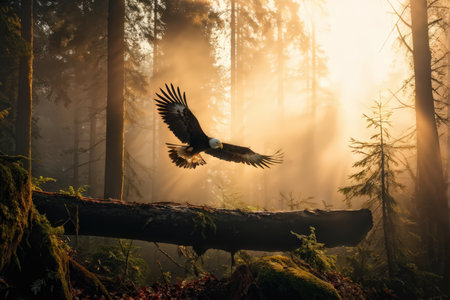 black owl in flightの素材